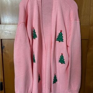 Pink Christmas Tree Sweater